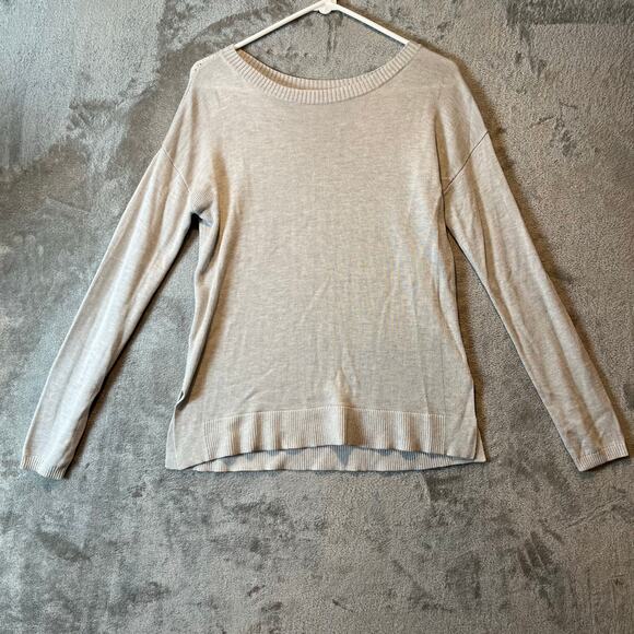 Lululemon Well Being Sweater Heathered Vapor Gray Tencel Cashmere Blend Size 6 - Picture 2 of 7